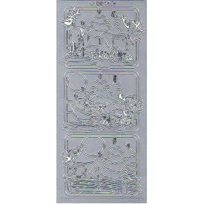 Stickers - 3 rammer med rensdyr, slv