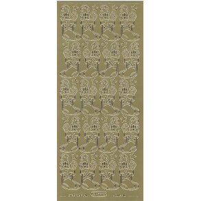 Stickers - Julesok, guld