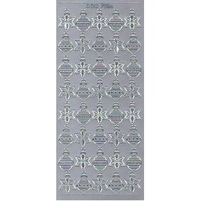 Stickers - Julepynt, slv