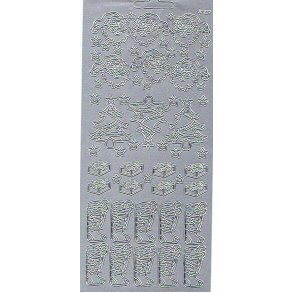 Stickers - Julepynt, slv