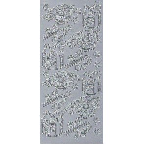Stickers - Julepynt, slv