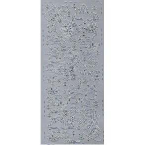 Stickers - Div. Julemotiver, slv