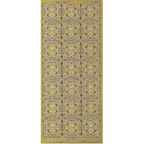 Stickers - Stjerne i ramme, 30x30mm, guld