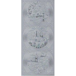 Stickers - julemotiver, slv