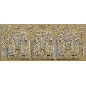 Stickers - julemotiver, guld