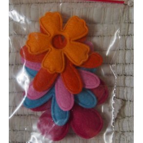 Filtblomster assorteret, 5stk