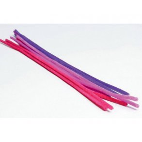 Chenille/piberenser, �6mm 50cm, lilla nuancer