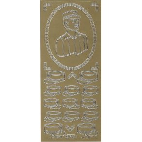 Stickers - Studenter hue, guld