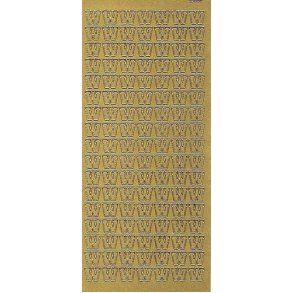 Stickers - W, guld