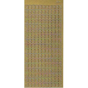 Stickers - E, guld