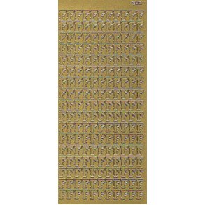 Stickers - F, guld