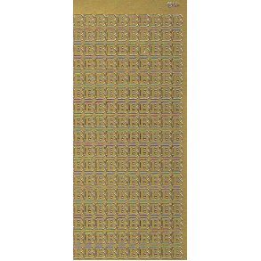 Stickers - B, guld