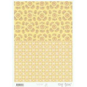 Basispapir, 2 delt, blomster/m�nster