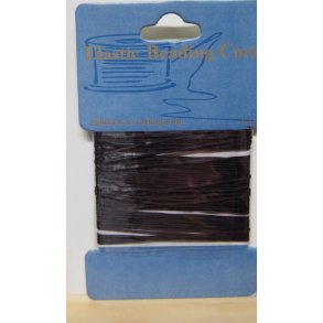 Elastisk snor, sort, 0,7mm, 5m