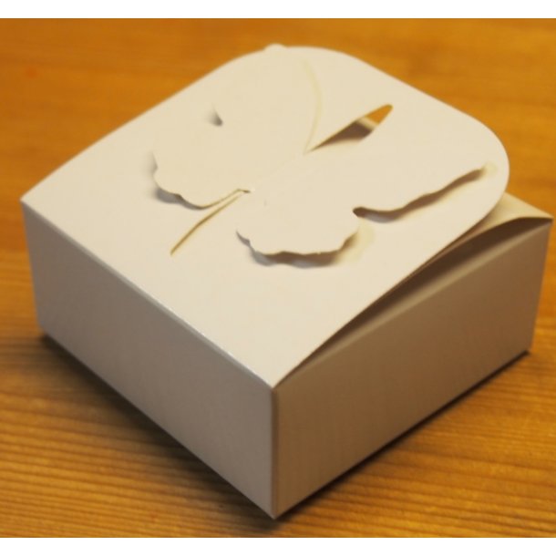 Gaveske m/sommerfugl, ca. 3x5x5cm
