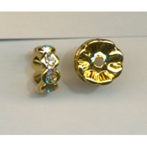 Guld afstandsperle, �10mm, 10 stk