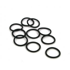 Gummi ringe, 4x1mm, 10 stk, sort