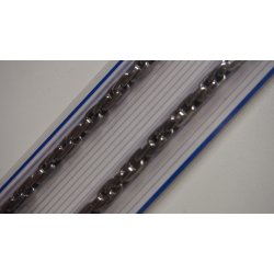 Halskde med ls, 45cm, rustfrit stl, slv