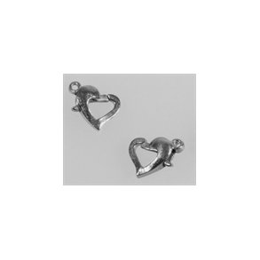 L�s, hjerte, 1 stk, sort