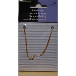 Metal k�de, 1m, nikkelfri, guld