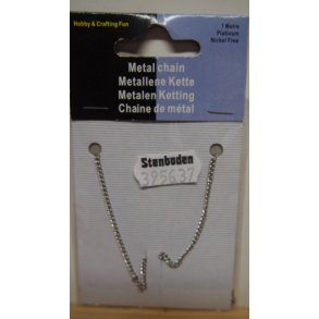 Metal k�de, 1m, nikkelfri, s�lv