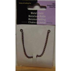 Metal k�de, kobber farvet, 1m, nikkelfri