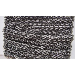 Metal k�de, m�rk gr�, med l�s, 1m