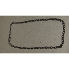 Metal k�de, m�rk gr�, med l�s, 47cm