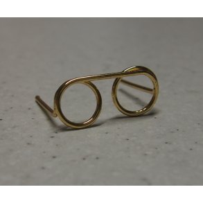 Nisse briller i guld, ca 23mm ml. st�nger, 1 par