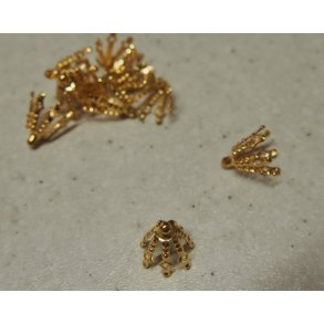 Perle kappe, guld, 10 stk, 8mm