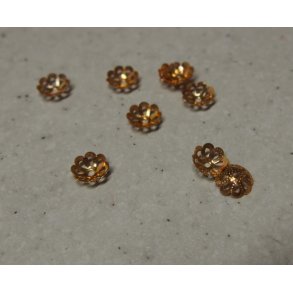 Perle kappe, kobber, 10 stk, 5mm