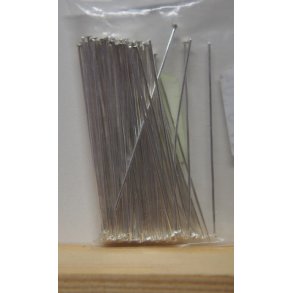 Perle stilk, 7cm, 50 stk, gl. slv