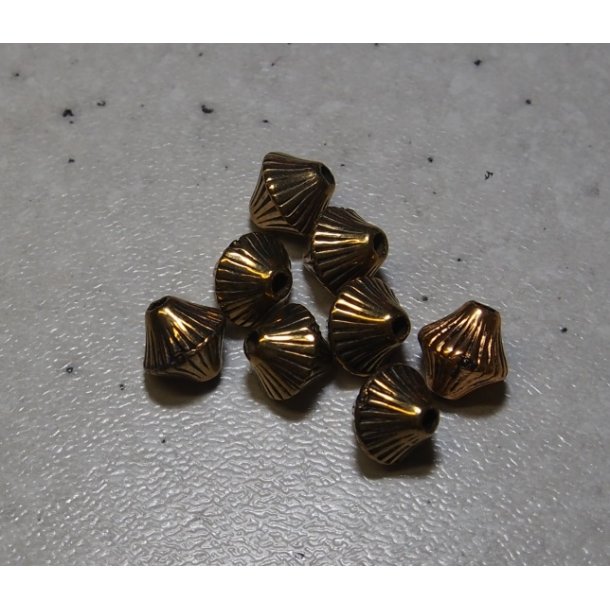 Vedhng, gl. guld, 8 stk, 5mm, hul: 2mm