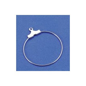 Rund rering, 1 par, D=3cm, slv