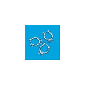 Rund rering, 2 par, D=1,5cm, slv