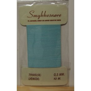 Smykkesnre, 0,5mm, 10m, lys bl