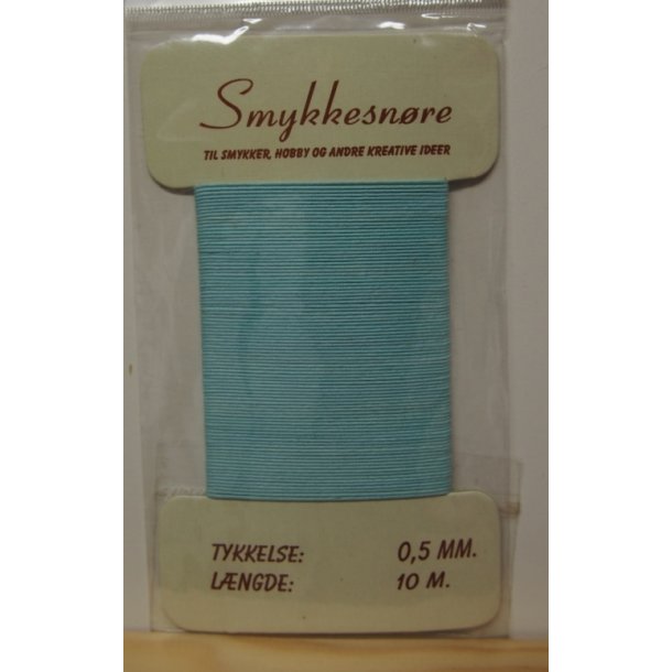 Smykkesnre, 0,5mm, 10m, lys bl