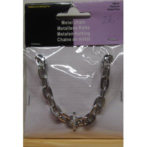 S�lv metal k�de, 1m, nikkelfri
