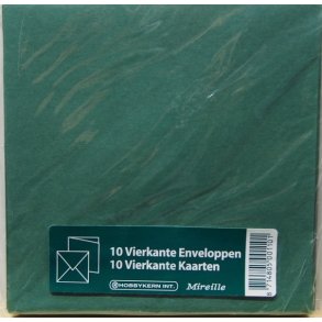 Kort & Kuverter, 10 s�t, gr�n