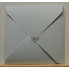Kuvertkort, lys gr�bl�, 15x15cm