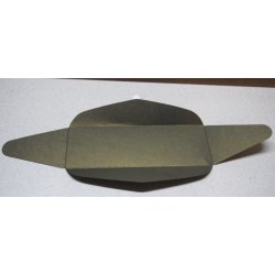 Kuvertkort, metal grn, 21x7,5cm