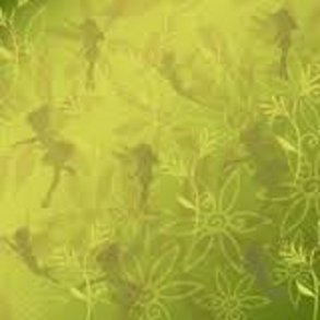 Scrappapir ca. 30X30cm, grn m/mrk klokkeblomst fe, 90g