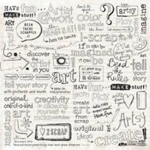 Scrappapir ca. 30X30cm, sort p hvid, 90g