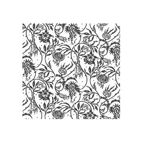 Scrappapir ca. 30X30cm sort/hvid mnstre og snkler, 90g