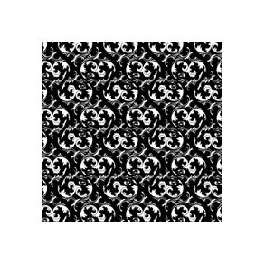 Scrappapir ca. 30X30cm sort/hvid mnstre, buer, 90g