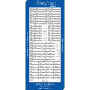 Stickers - Konfirmation m/tekst, hvid