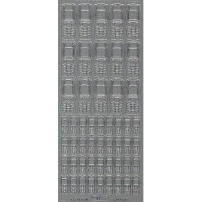 Stickers - Mobil, 2 strrelser, hvid