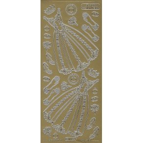 Stickers - Fine kjoler, guld