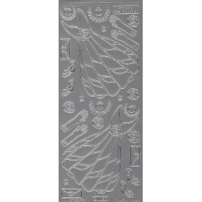 Stickers - Fine kjoler, s�lv