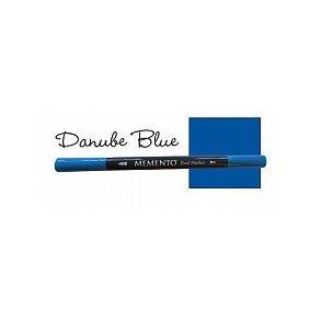 Tusch, dual marker, Danube blue